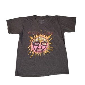 Sublime Women's Gray Sun Graphic‎ Rock Retro Long Beach T-shirt Small